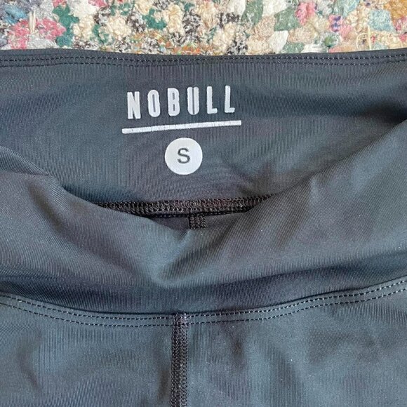 Nobull Green & Black Logo Leggings - Size Small - Picture 4 of 4